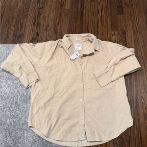 Abercrombie & Fitch Light Tan Casual Button Down Shirt